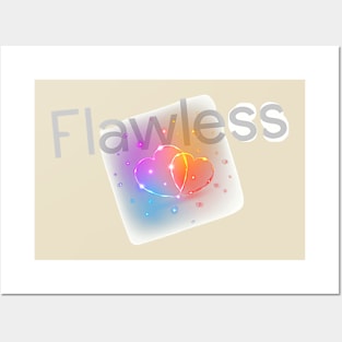 FLAWLESS (lit hearts) Posters and Art